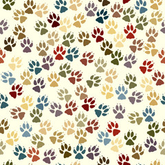 Paw seamless tile