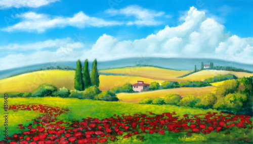 Naklejka na szybę Summer landscape