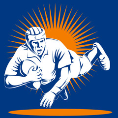 Poster - Rugby player