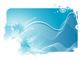Aufkleber - Wave and splash, vector illustration layered file