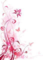 Poster - Pink color floral, vector illustration layered file.