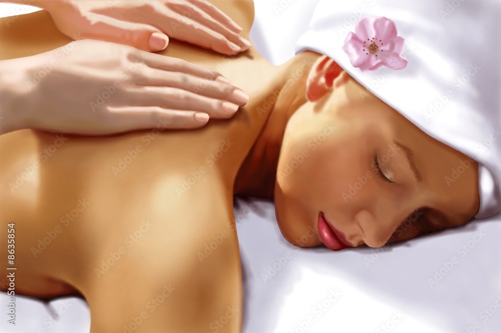 massaggio relax - obrazy, fototapety, plakaty 