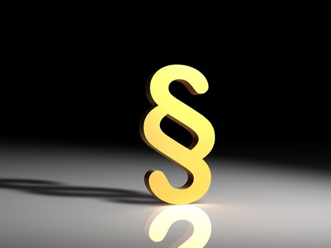 Gelbes Paragraphen-Zeichen