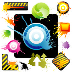 Poster - Grunge symbol set, vector illustration layered file.