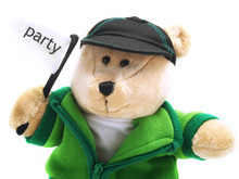Teddy Bear With Party Flag