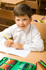 Canvas Print - Boy learning