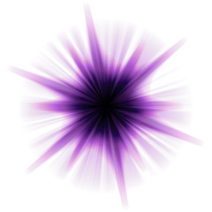 A purple star burst or lens flare over a white background.