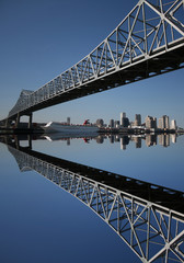 Wall Mural - bridge with New Orleans skyline