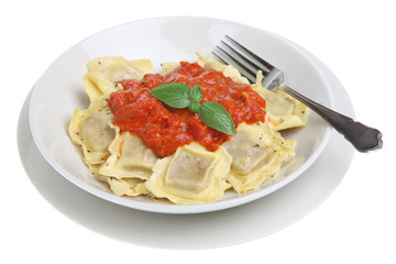 Sticker - Ravioli pasta dish with tomato sauce