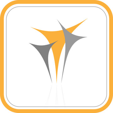 Vector abstract internet icon. Orange set. Simply change.
