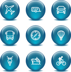 Sticker - Glass ball web icons, set 20