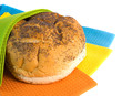 © Blue Wren - Freshly baked cobb loaf  over white background