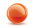 3d vector orange sphere