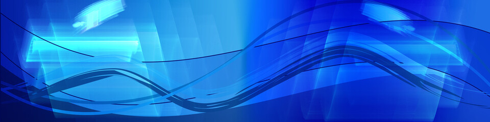 network waves in blue tones