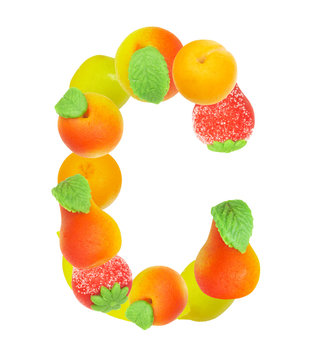 alphabet from fruit, the letter   C…