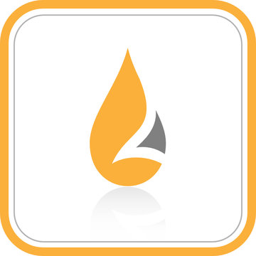Vector abstract internet icon. Orange set. Simply change.