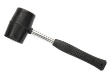 Isolated black rubber mallet