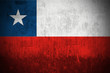 Weathered Flag Of Republic of Chile, fabric textured..
