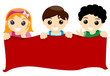 © BNP Design Studio - Children Holding Red Banner