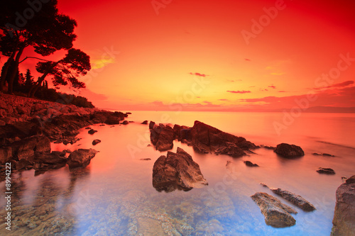 Foto-Doppelrollo - After sunset on the island of Brac, Croatia (von Ljupco Smokovski)