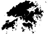 Fototapeta  - vector map of hong kong