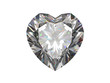 Heart shape diamond on white