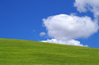 © thierry burot - ciel bleu sur une colline verte