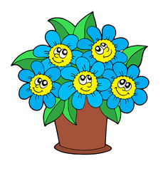 Poster - Cute flowers in pot