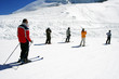Skiers in Alps
