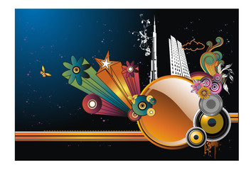 Wall Mural - composicion de ciudad en vector