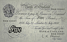Old Five Pound Note