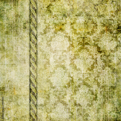 green vintage wallpaer