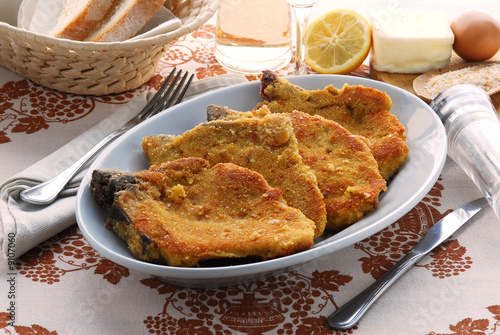 Cuadros en Lienzo Costolette alla milanese - Secondi di carne Lombardia