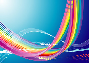 Aufkleber - Vector illustration of Modern style rainbow color background.
