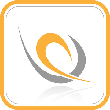 Vector abstract internet icon. Orange set. Simply change.