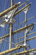 Masten eines Segelschiffes im Hamburger Hafen