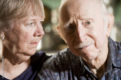 Fotografie, Obraz Close Up Portrait of Worried Senior Couple
