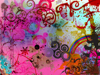 BAckground with various shapes and patterns