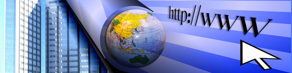 Wall Mural - Surfing the www and e-commerce