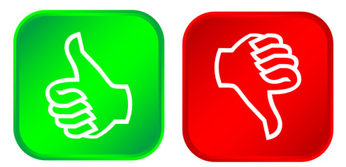 Aufkleber - Thumbs Up & Down Icons