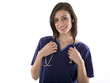 Nurse with blue scrubs