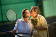 © nyul - Active senior couple is posing on the tennis court