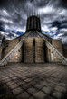 Dramatic HDR image of the metropolitan cathedral - Liverpool