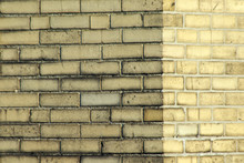 Background Image Of Corner Of Yellow Brick Wall