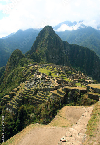 Board z aluminiowym obramowaniem Piękny obraz machu picchu perù