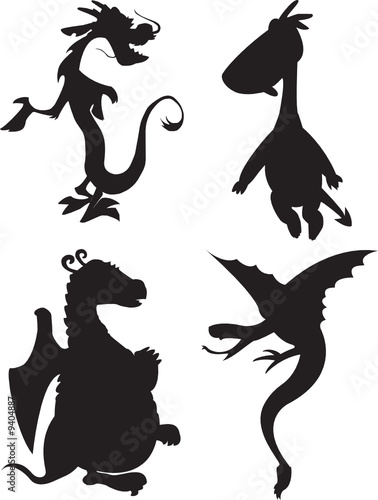 Naklejka nad blat kuchenny Dragons