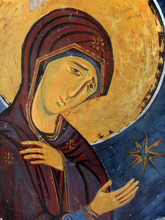 Virgin Mary Icon In Eastern Orthodox Christian Style