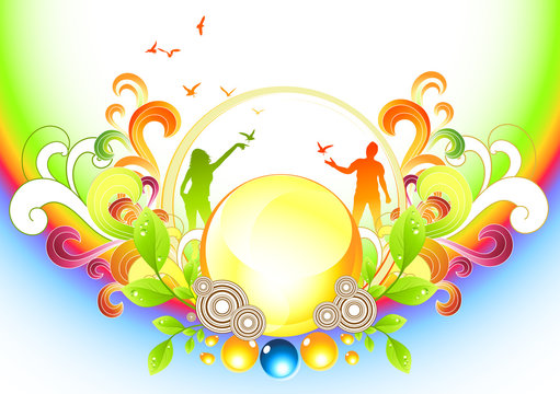 Funky Organic Background. Vecotr illustration.
