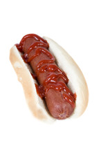 A Hot Dog With Ketchup Only. Each To Thier Own.