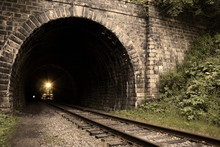 Straight Railroad Tunnel Of The Circum-Baikal Road
